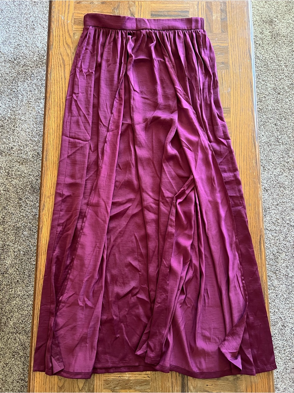 Forever 21 Wine Maxi Skirt